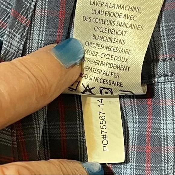 Travis Mathew Quiet-Luxury Micro-Plaid Golf-Core Stretch Shirt Preppy Blue XXL - Picture 9 of 10